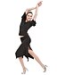 billige Klær til latindans-Latin Dans Drakter Dame Trening Polyester Halvlange ermer Naturlig / Ballrom