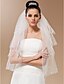 cheap Wedding Veils-Four-tier Tulle With Pearls Fingertip Veil (More Colors)