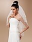 cheap Wedding Veils-Four-tier Tulle With Pearls Elbow Veil (More Colors)