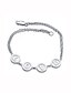 abordables Brazaletes-personalizada lujosa pulsera de plata romántica (180 mm)