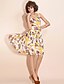 cheap TS Dresses-Yellow Dress - Sleeveless Summer Vintage Yellow