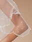 ieftine Voal de Nuntă-Un nivel Vârf creion / Ornament margine perlă Voal de Nuntă Voaluri Lungi Până la Cot cu Perle 57.09 in (145cm) Tulle A-line, Rochie de Bal, Prințesă, Foaie / Coloană, Trompetă / Sirenă / Oval
