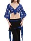 cheap Belly Dancewear-Belly Dance Top Lace Women&#039;s Training 3/4 Length Sleeve Dropped Crystal Cotton Lace