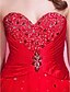 cheap Evening Dresses-Ball Gown Celebrity Style Vintage Inspired Quinceanera Formal Evening Dress Strapless Sleeveless Floor Length Tulle with Beading Crystal Brooch 2020