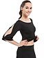 cheap Latin Dancewear-Latin Dance Outfits Women&#039;s Training Polyester Half Sleeve Natural / Ballroom