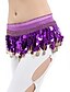 cheap Belly Dancewear-Dancewear Chiffon With 88 Copper Coins Belly Dance Hip Scarf for Ladies More Colors