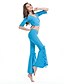cheap Belly Dancewear-Belly Dance Outfits Women&#039;s Training Crystal Cotton Half Sleeves Dropped