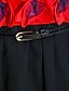 levne Šaty TS-Černá Šaty - Bez rukávů Léto Vintage Černá Červená