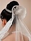 cheap Wedding Veils-One-tier Tulle Chapel Veil With Applique