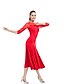 cheap Latin Dancewear-Latin Dance Dresses Women&#039;s Training Polyester / Tulle Long Sleeve / Ballroom