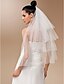 cheap Wedding Veils-Four-tier Tulle With Pearls Fingertip Veil (More Colors)