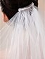 Недорогие Свадебные вуали-Двухуровневая, свадебная фата, с кружевом