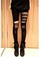 preiswerte Leggings-Damen Sexy Shredded Legging - Solide, Ausgeschnitten Mittlere Taillenlinie