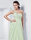 cheap Evening Dresses-Sheath / Column Elegant Dress Prom Formal Evening Floor Length Sleeveless One Shoulder Chiffon with Appliques 2023