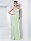 Χαμηλού Κόστους Βραδινά Φορέματα-Ίσια Γραμμή Κομψό Φόρεμα Χοροεσπερίδα Επίσημο Βραδινό Μακρύ Αμάνικο Ένας Ώμος Σιφόν με Διακοσμητικά Επιράμματα 2023