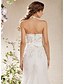 cheap Wedding Dresses-Mermaid / Trumpet Halter Neck Court Train Satin / Tulle Made-To-Measure Wedding Dresses with Bowknot / Beading / Appliques by LAN TING BRIDE® / Sparkle &amp; Shine