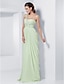 cheap Evening Dresses-Sheath / Column Elegant Dress Prom Formal Evening Floor Length Sleeveless One Shoulder Chiffon with Appliques 2023