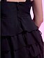 cheap Special Occasion Dresses-Ball Gown Little Black Dress Holiday Homecoming Cocktail Party Dress Scoop Neck Sleeveless Short / Mini Chiffon with Beading 2020