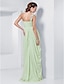 cheap Evening Dresses-Sheath / Column Elegant Dress Prom Formal Evening Floor Length Sleeveless One Shoulder Chiffon with Appliques 2023