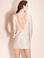 cheap TS Dresses-Almond Dress - Long Sleeve Summer Almond