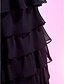 olcso Ruhák különleges alkalomra-Báli ruha Kis fekete ruha Szabadság Hazaérkezés Koktélparty Ruha Scoop nyak Ujjatlan Rövid / mini Sifon val vel Gyöngydíszítés 2020