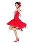 tanie Stroje do tańca latynoskiego-Latin Dance Dresses Women&#039;s Training Viscose Sleeveless