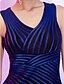 Χαμηλού Κόστους Κοκτέιλ Φορέματα-Ίσια Γραμμή Κοκτέιλ Πάρτι Γαμήλιο Πάρτι Φόρεμα Λαιμόκοψη V Κοντομάνικο Μέχρι το γόνατο Τούλι Ελαστικό Σατέν με Πιασίματα Πλαϊνό ντραπέ 2020