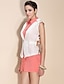 cheap Women&#039;s Outerwear-TS Baroque Style Chain Print Lapel Vest With Belt