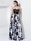 billiga Aftonklänningar-A-line prinsessans stroplösa älskling golvlängd stretch satin prom klänning med beading av ts couture®
