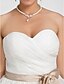 baratos Häämekot-Ball Gown Wedding Dresses Sweetheart Neckline Court Train Chiffon Strapless Simple Vintage Plus Size Backless Cute with Bowknot Sash / Ribbon Ruched 2021