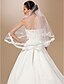 cheap Wedding Veils-One-tier Lace Applique Edge Wedding Veil Elbow Veils with Satin Flower 62.99 in (160cm) Tulle A-line, Ball Gown, Princess, Sheath / Column, Trumpet / Mermaid / Mantilla