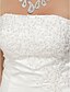 Χαμηλού Κόστους Νυφικά Φορέματα-Βραδινή τουαλέτα Φορεματα για γαμο Στράπλες Μακριά ουρά Σατέν Στράπλες Επίσημα Μεγάλα Μεγέθη με Χάντρες Διακοσμητικά Επιράμματα 2021
