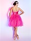 cheap Special Occasion Dresses-A-Line / Ball Gown Strapless Short / Mini Tulle Cocktail Party Dress with Side Draping / Ruched / Flower by TS Couture®