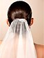 cheap Wedding Veils-One-tier Scalloped Edge Pearl Trim Edge Wedding Veil Chapel Veils 53 Pearls 86.61 in (220cm) Tulle A-line, Ball Gown, Princess, Sheath/