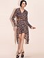cheap TS Dresses-TS Irregular Hem Leopard Print Dress