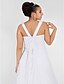 cheap Wedding Dresses-A-Line Wedding Dresses V Neck Chapel Train Chiffon Regular Straps Formal Sparkle &amp; Shine Plus Size with Ruched Beading Draping 2022