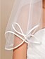 voordelige Bruidssluiers-two-tier tule lint rand elleboog bruiloft sluier met strass