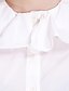 זול TS חלק עליון-TS Ruffle Neckline 3/4 Sleeve Blouse Shirt