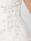 cheap Wedding Dresses-Plus Size A-Line Princess Sweetheart Chapel Train Chiffon Wedding Dress with Beading Appliques Criss-Cross Ruched by LAN TING BRIDE®