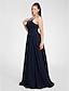cheap Plus Size Bridesmaid Dresses-A-Line Cut Out Dress Prom Sweep / Brush Train Sleeveless One Shoulder Chiffon with Ruched Beading 2022 / Formal Evening / Open Back
