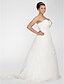 cheap Wedding Dresses-Princess A-Line Wedding Dresses Spaghetti Strap Chapel Train Chiffon Sleeveless with 2020