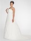 cheap Wedding Dresses-Princess A-Line Wedding Dresses Spaghetti Strap Chapel Train Chiffon Sleeveless with 2020