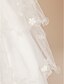 Недорогие Свадебные вуали-одноуровневая тюль острие карандаша вальс свадебная фата с атласными цветок