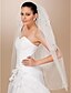 cheap Wedding Veils-Four-tier Tulle Cut Edge Fingertip Wedding Veil With Sequin