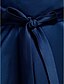 economico Abiti da damigella-Princess / A-Line Straps / V Neck Knee Length Satin Bridesmaid Dress with Sash / Ribbon / Open Back