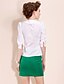 cheap TS Tops-TS Ruffle Neckline 3/4 Sleeve Blouse Shirt