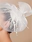 cheap Wedding Veils-One-tier Cut Edge Wedding Veil Blusher Veils / Birdcage Veils with Feather Tulle