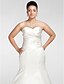 cheap Wedding Dresses-Wedding Dresses Court Train Mermaid / Trumpet Strapless Sweetheart Satin With Beading Appliques 2023 Spring Bridal Gowns