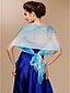 preiswerte Bolero und Tücher-Hochzeit Wraps / Schals Schals Chiffon Blau Party / Office &amp; Karriere Knopf / Rüsche