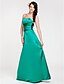 cheap Bridesmaid Dresses-A-Line / Princess Strapless Floor Length Satin Bridesmaid Dress with Criss Cross by LAN TING BRIDE®